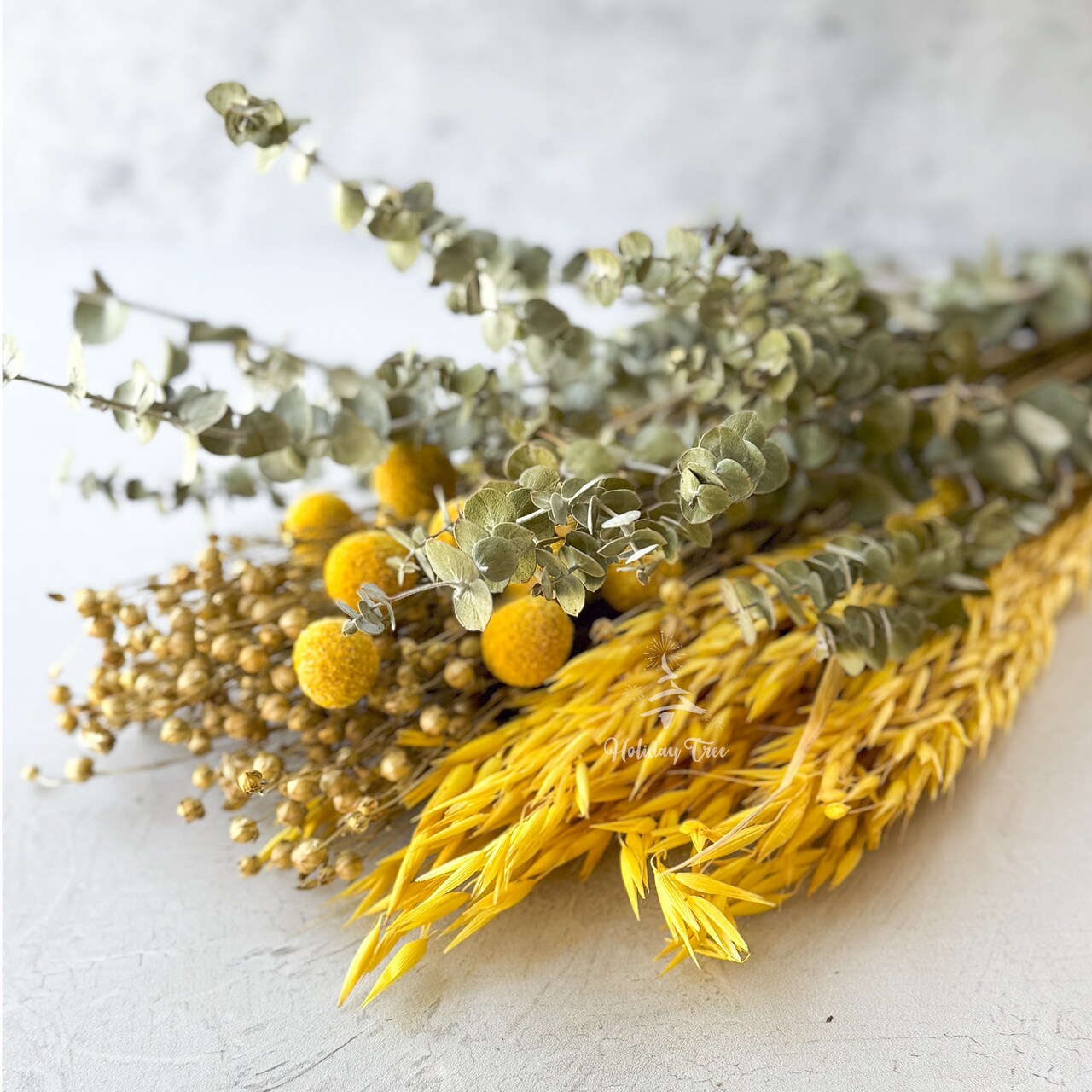 Sunny Spring Bouquet - Dried Flower Bouquet Rustic Home Décor Gift - Holiday Tree